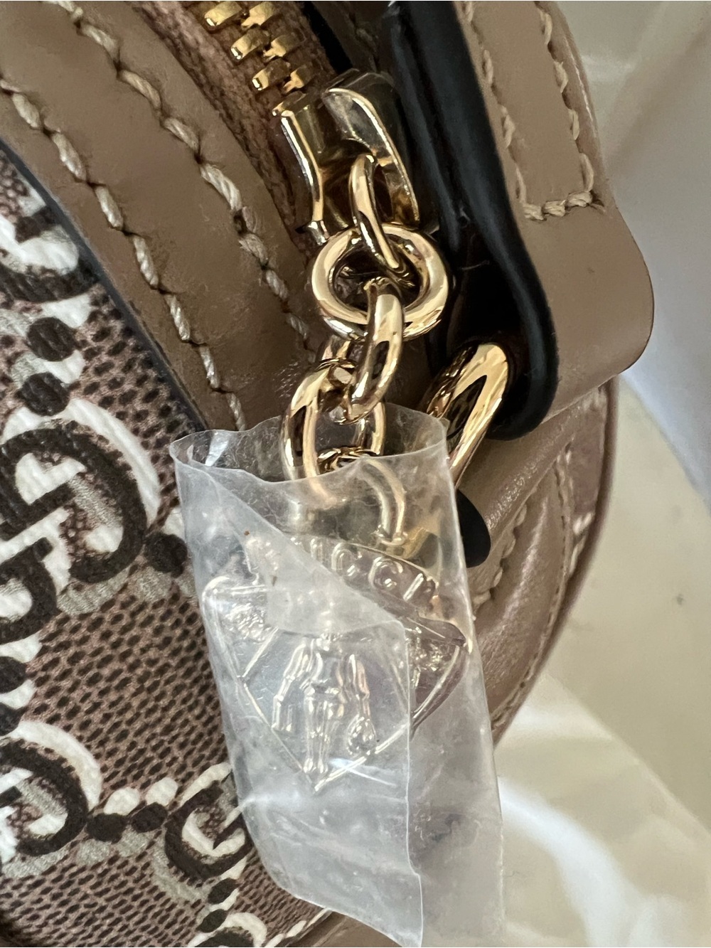 NEW GUCCI GG SHADOW CYLINDRICAL SHOULDER/CROSSBODY BAG MINI, COATED CANVAS,$1900 - Picture 4 of 8